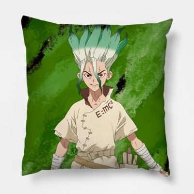 Senku Throw Pillow Official Dr. Stone Merch