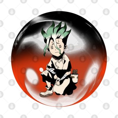 Senku Ishigami Dr Stone Closed Eyes Chibi Pin Official Dr. Stone Merch