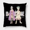 Senku And Gen Throw Pillow Official Dr. Stone Merch