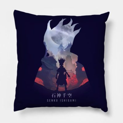 Senku Dark Illusion Throw Pillow Official Dr. Stone Merch