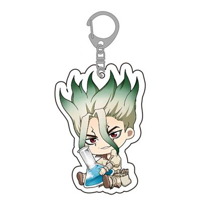 Anime Dr Stone Acrylic Keychain Cartoon Figure Ishigami Senkuu Amber Asagiri Gen Pendant Keyring Collections 1 - Dr. Stone Shop