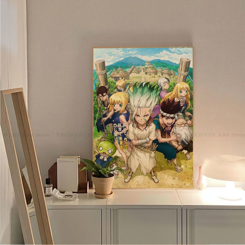 Dr STONE Classic Vintage Posters Decoracion Painting Wall Art White Kraft Paper Wall Decor 2 - Dr. Stone Shop