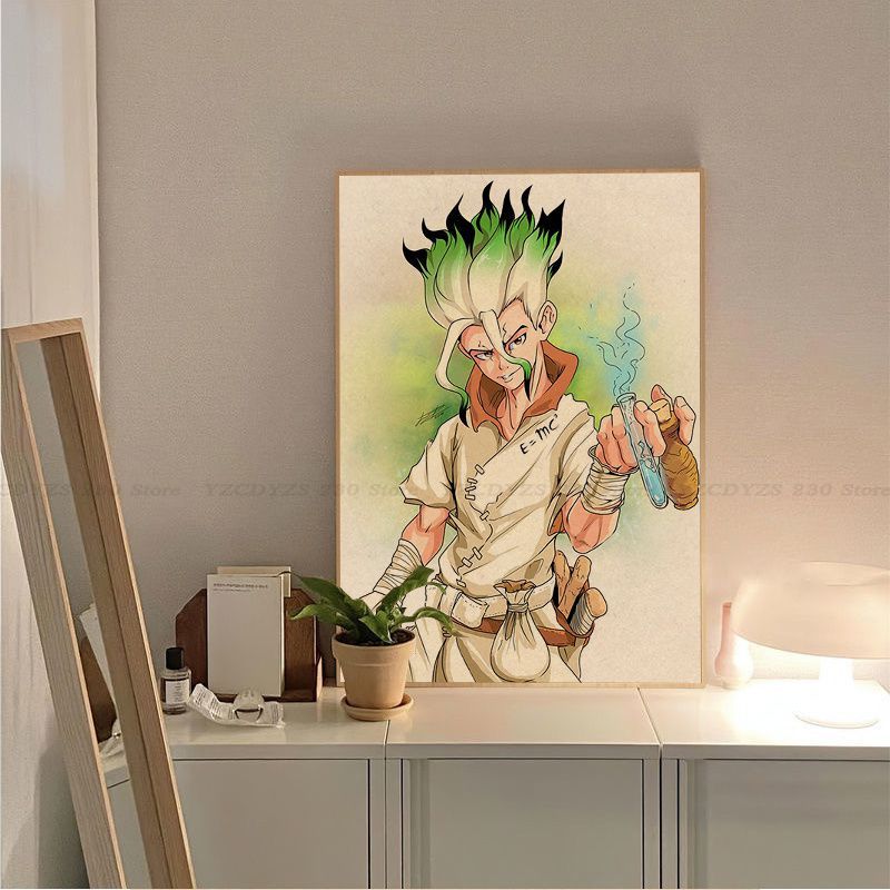 Dr STONE Classic Vintage Posters Decoracion Painting Wall Art White Kraft Paper Wall Decor 6 - Dr. Stone Shop