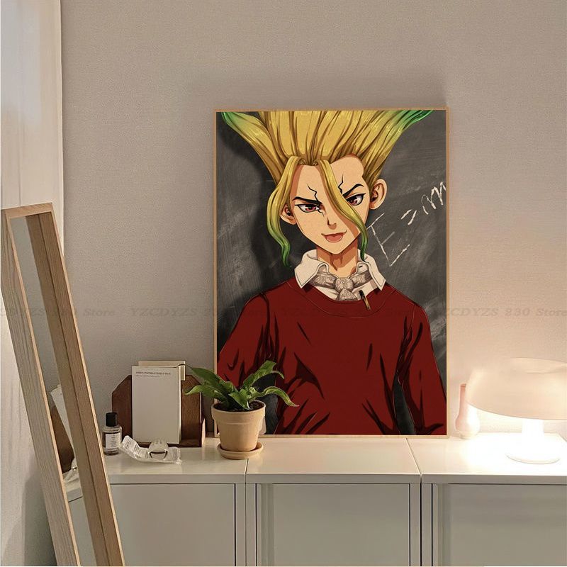 Dr STONE Classic Vintage Posters Decoracion Painting Wall Art White Kraft Paper Wall Decor 7 - Dr. Stone Shop