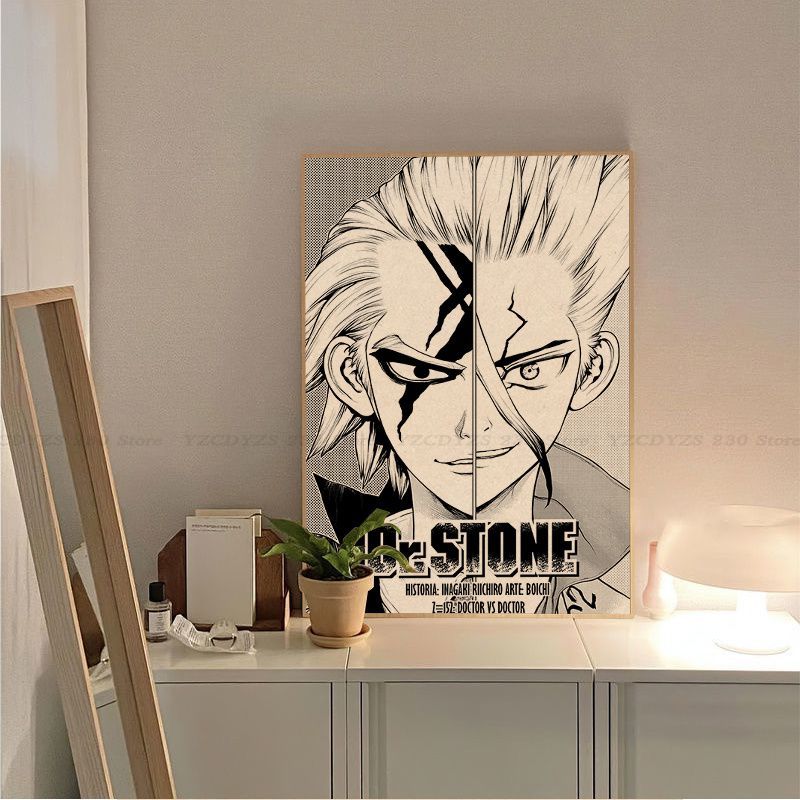 Dr STONE Classic Vintage Posters Decoracion Painting Wall Art White Kraft Paper Wall Decor 9 - Dr. Stone Shop