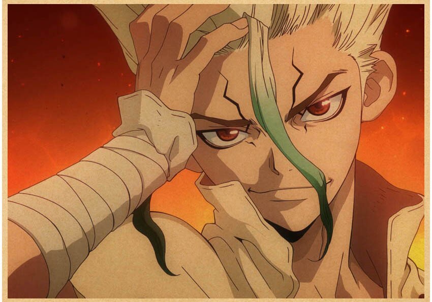 Japanese Anime Paintings Dr STONE Poster Classic Wall Artwork Prints Kraft Paper Vintage Pictures Home Decor 10 - Dr. Stone Shop