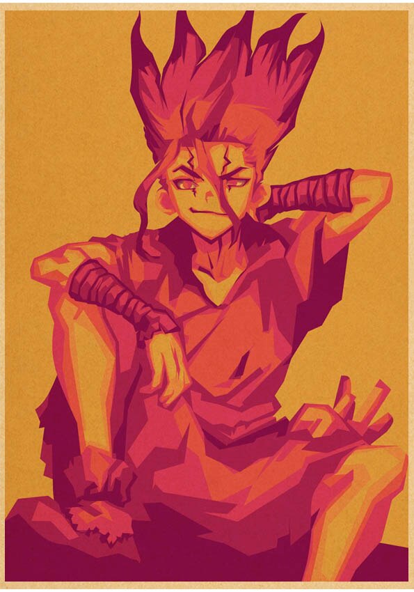 Japanese Anime Paintings Dr STONE Poster Classic Wall Artwork Prints Kraft Paper Vintage Pictures Home Decor 11 - Dr. Stone Shop