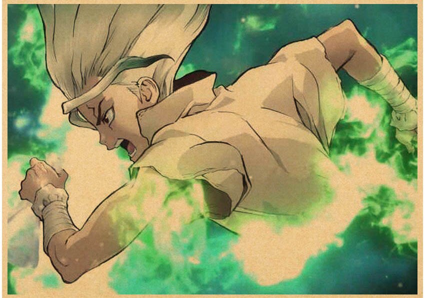 Japanese Anime Paintings Dr STONE Poster Classic Wall Artwork Prints Kraft Paper Vintage Pictures Home Decor 16 - Dr. Stone Shop