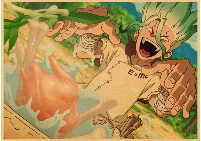 Japanese Anime Paintings Dr STONE Poster Classic Wall Artwork Prints Kraft Paper Vintage Pictures Home Decor 20 - Dr. Stone Shop