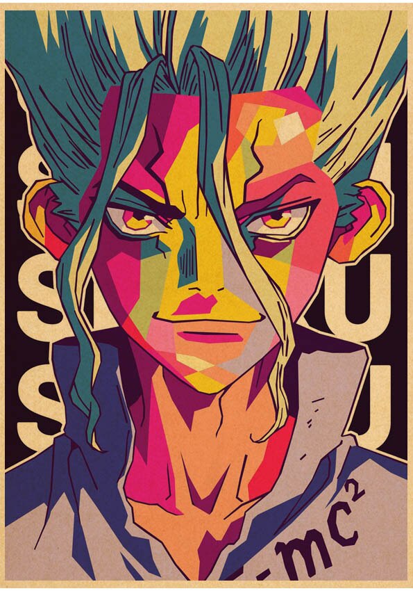 Japanese Anime Paintings Dr STONE Poster Classic Wall Artwork Prints Kraft Paper Vintage Pictures Home Decor 3 - Dr. Stone Shop
