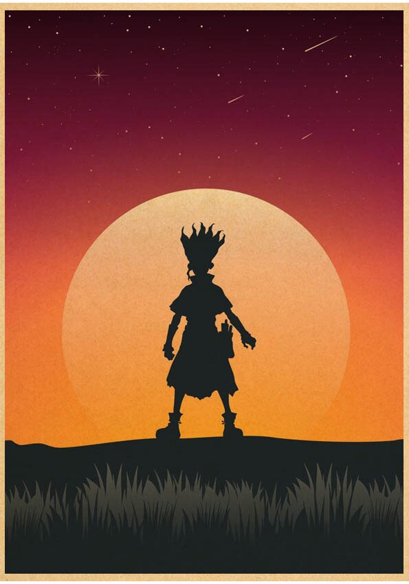 Japanese Anime Paintings Dr STONE Poster Classic Wall Artwork Prints Kraft Paper Vintage Pictures Home Decor 6 - Dr. Stone Shop