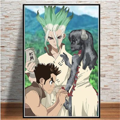 Nordic Anime Dr STONE Ishigami Senku Shishio Tsukasa Print Art Canvas Poster For Living Room Decor 7 - Dr. Stone Shop