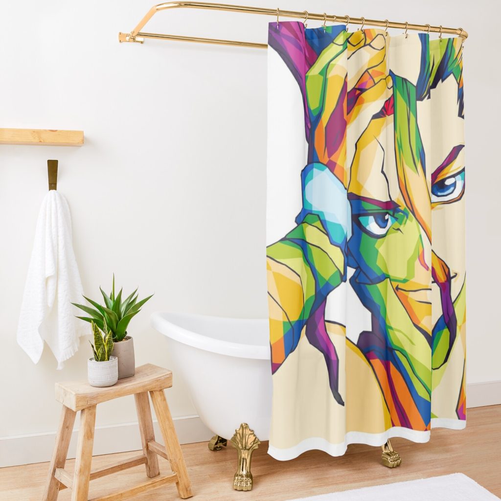 Wpap Pop Art Anime Boys Shower Curtain Official Dr. Stone Merch